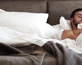 Explicit Male -Masturbation Guy on the Bed