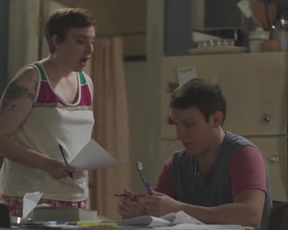 TV show scene Jemima Kirke, Lena Dunham nude - Girls S05E04 (2016) 
