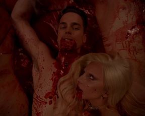 TV show scene Lady Gaga & Chasty Ballesteros nude - American Horror Story S05E01 (2015) 