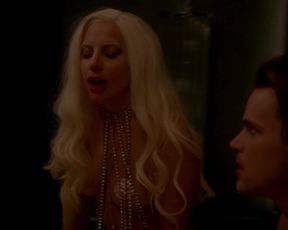 TV show scene Lady Gaga & Chasty Ballesteros nude - American Horror Story S05E01 (2015) 