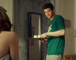 Emma Roberts - Little Italy (2018) Censored nude scene