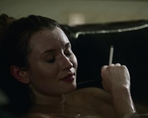 Emily Browning American Gods s01e05 (2017) sexy topless scenes