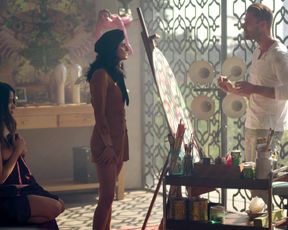Aislinn Derbez Art Nude, Topless Scene in TV Show 'The House of Flowers'