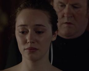 Alycia Debnam-Carey Topless, Side Boobs, Sexy Nun in movie'The Devil's Hand'