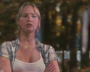 Jennifer Lawrence hot cleavage and sexy and Elisabeth Shue hot lingerie - House