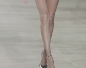 Hot scene Anja Rubik See Through - SAINT LAURENT - SS17 COLLECTION (September 2016) 