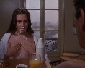 Hot celebs video Emmanuelle Seigner naked actress and milk - Bitter Moon [1992] 