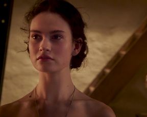 Hot actress Lily James nude - The Exception (2016)