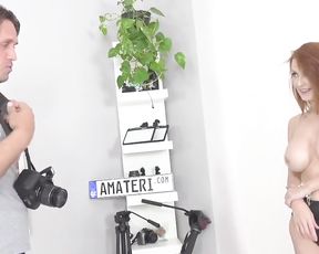 Delicious Carrot Top Nibbles on Cock