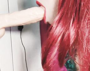 ASMR hookup stick deep blowing gobbling spit yelling fellatio