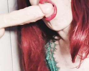 ASMR hookup stick deep blowing gobbling spit yelling fellatio