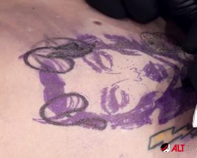 Vanessa Skye bj's a man sausage after getting tattooed