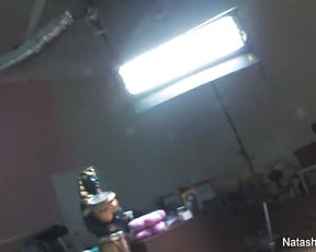 Ginormous-Jugged Natasha greases up her milk cans and plays with her cootchie