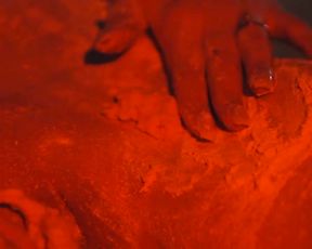 Andrea P masturbating - Red and White