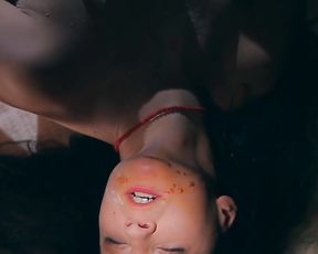 Andrea P masturbating - Red and White