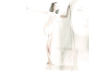 Naked Art Girl - White Swing