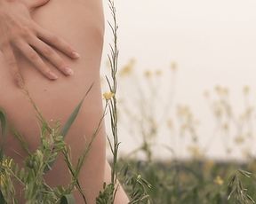 Nude Art Girl - Sun in the field 2