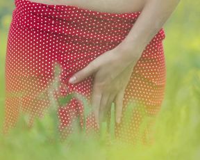 Nude Art Girl - Sun in the field