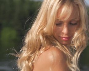 Nude Outdoors - Woman In Red