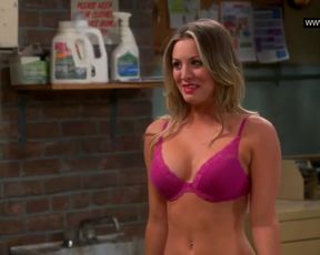 Kaley Cuoco hot - Displays her Brassiere, Phat Boobies - the Thick Pulverize Theory S07e11 (2013) Bikini Celebs
