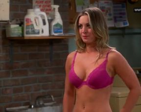 Kaley Cuoco hot - Displays her Brassiere, Phat Boobies - the Thick Pulverize Theory S07e11 (2013) Bikini Celebs