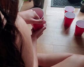 Voyeurism a nude gal planting plants