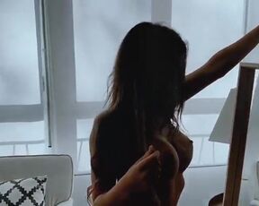 Sensuality in front of the mirror