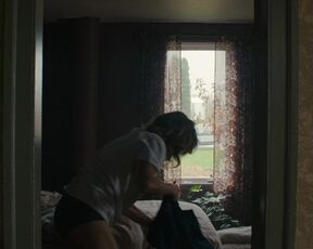 Christine Beaulieu topless, Marie-France Marcotte nude. Frontières (2023). Lesbian scene