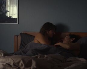 Christine Beaulieu topless, Marie-France Marcotte nude. Frontières (2023). Lesbian scene