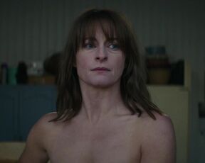 Christine Beaulieu topless, Marie-France Marcotte nude. Frontières (2023). Lesbian scene