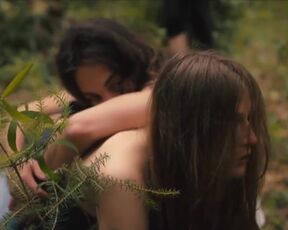 Marie Rahola topless, Perrine Livache, Rose Timbert nudity. The Cave of Lost Children (2024)