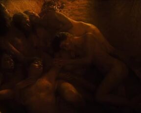 Marie Rahola topless, Perrine Livache, Rose Timbert nudity. The Cave of Lost Children (2024)