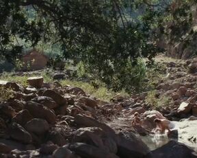 Vicky Krieps sexy. The Dead Don't Hurt (2023). Hot Movie Scene