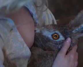 Morfydd Clark Topless. Starve Acre (2023) Rabbit Lactation Scene
