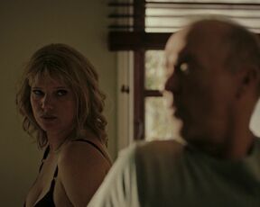 Joanna Kulig hot, Nicole Reddinger sexy. Knox Goes Away (2023). Bedroom Scene