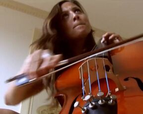 Nude Girl-Musician Plays Cello 2