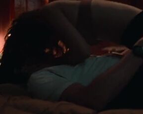Emilia Jones hot - Cat Person (2023) dressed bedroom sex scene