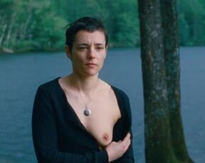 Camille Berthomier nude- Astrakan (2022) topless short scene