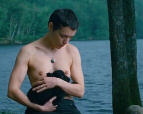 Camille Berthomier nude- Astrakan (2022) topless short scene