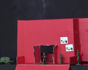 Exclusive Lactation Roleplay Solo Video. A Woman Knocks Down Toy Soldiers with Her Breast Milk