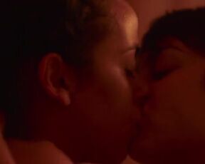 Lesbian Hot Scenes Sophie Desmarais, Nour Belkhiria sexy - Days of Happiness (2023) hot scenes