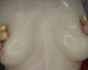 OILED MASSAGE Small Tits Close up