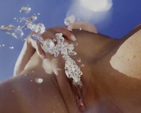 Monika Fox Swims Nude Underwater. Pissing