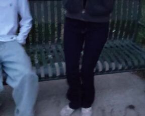 Exhibitionist Housewife Showing Skater at Skatepark