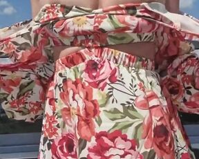 Enthralling honey peels off right on the balcony and showcases off her handsome bumpers by atomicbrunette18 - TIKTOK SEXY