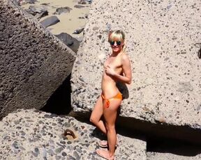 Notgeil am Strand in Spanien | Public im Urlaub