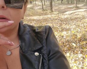 Flashing Tits Outdoor. Russian MILF