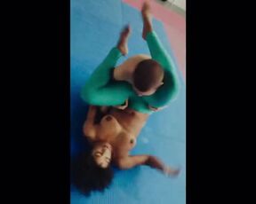 Emily Allen nude, Michèle Belgrand - The girl with two heads (2018) topless fight scene