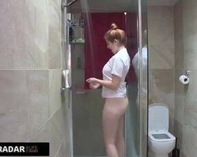 Teasing in the shower