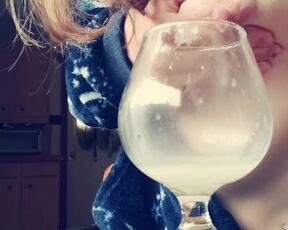 Lacto Story of how a beauty milked herself from her perfect  boobs and drank it. Watch it now!